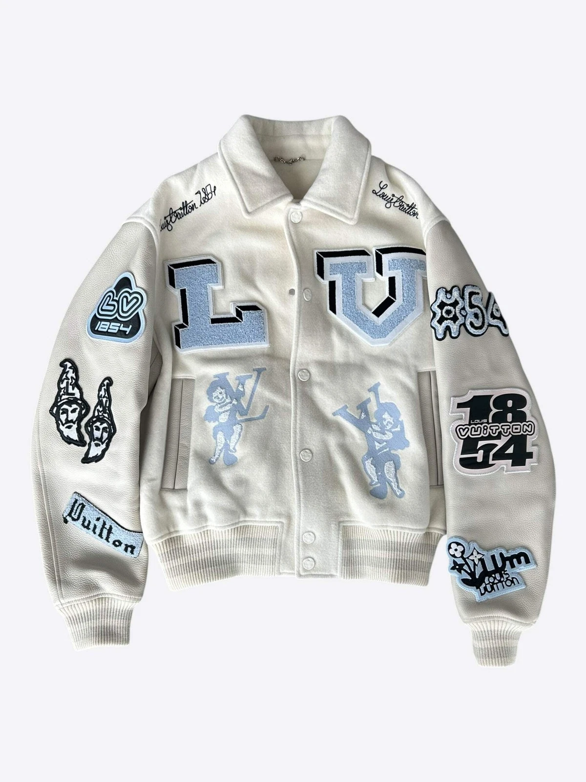 Louis Vuitton White & Blue Bunny Varsity Jacket